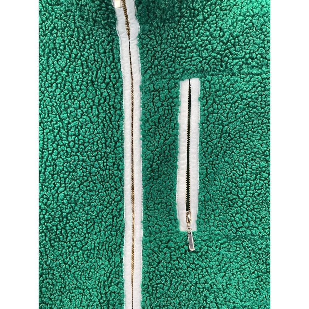 Lilly Pulitzer Sherpa Pullover Cozy Half Zip Pockets Green Size Small - Picture 8 of 14